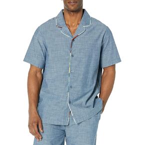 Robert Graham Loungewear-Chambray Short Sleeve Shirt-Men's Pajamas
