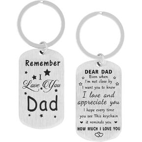HAQUIL I Love You Dad Keychain, Father's Day Keychain Gifts Presents for Dad
