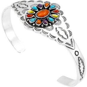 Turquoise Bracelet Sterling Silver 925 Genuine Turquoise Cuff Bracelet