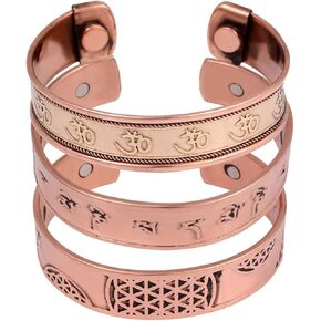 NAISHA Indian Copper Bracelets Hand Crafted Chakra Bracelets Jewelry Cuff Gift Bangle Women Men Teen Boy