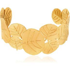 YBMYCM Wide Cuff Chunky Gold Bracelets for Women 18K Gold Plated Open Cuff Bangles Flower Butterfly Wrist Cuff Bracelets for Women as Gifts