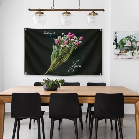 Independent Rock Band Her Tulip Flower Album Music Tapestries 3×5FT Bedroom Studio Bar Wall Musical Club in Saudi Arabia