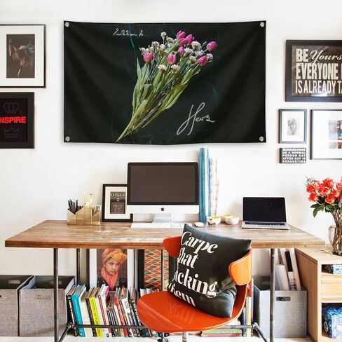 Independent Rock Band Her Tulip Flower Album Music Tapestries 3×5FT Bedroom Studio Bar Wall Musical Club in Saudi Arabia