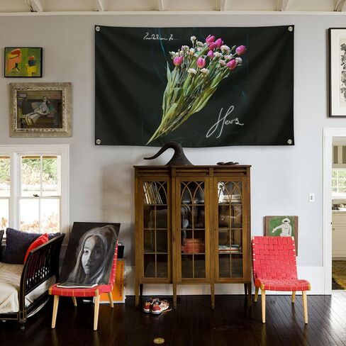 Independent Rock Band Her Tulip Flower Album Music Tapestries 3×5FT Bedroom Studio Bar Wall Musical Club in Saudi Arabia