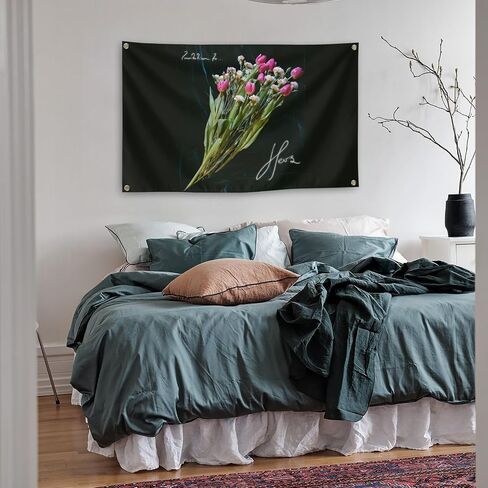 Independent Rock Band Her Tulip Flower Album Music Tapestries 3×5FT Bedroom Studio Bar Wall Musical Club in Saudi Arabia
