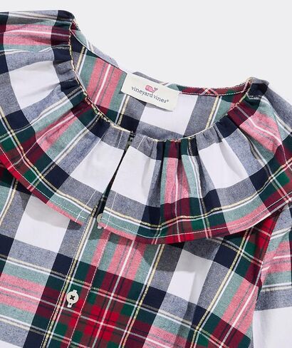 قميص بوبلين برقبة مكشكشة للفتيات من Vineyard Vines in Saudi Arabia