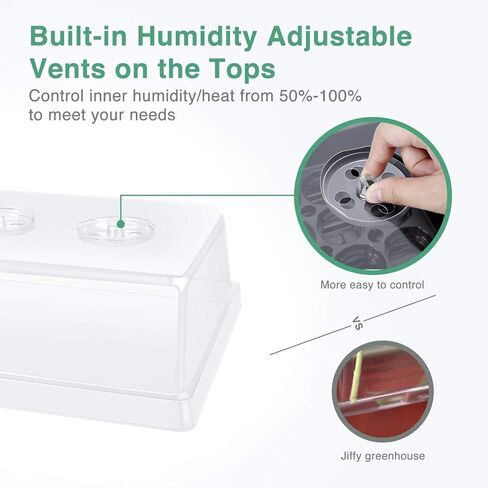 مجموعة البذور للمبتدئين مع ضوء النمو - صينية بذور متينة، 60 خلية بداية من بذور البذور، قبة الرطوبة لتنمية البذور، بدء الإخزاز، قطع المستنساخ ومجموعة نشر النباتات in Kuwait