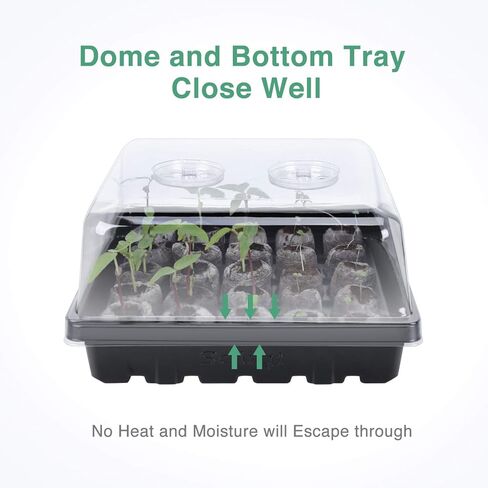 مجموعة البذور للمبتدئين مع ضوء النمو - صينية بذور متينة، 60 خلية بداية من بذور البذور، قبة الرطوبة لتنمية البذور، بدء الإخزاز، قطع المستنساخ ومجموعة نشر النباتات in Kuwait
