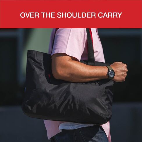 Universal Tote Bag, Foldable Nylon Shoulder Bag for Work and Errands - Water Bottle Holder, Multiple Pockets in Saudi Arabia