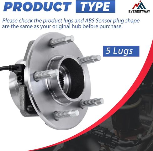 513189 مجموعة محمل محور العجلة الأمامية 5 العروات مع ABS متوافق مع 2005-2006 Chevy Equinox/ 2002-2007 Saturn Vue in Saudi Arabia