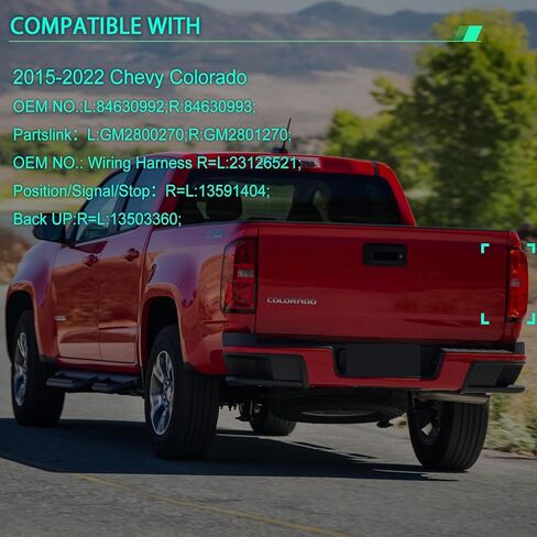 Tail light Assembly Fit for 2015-2022 Chevy Colorado with Factory Halogen Right passenger side tail lamp Factory OEM Style Replacement 84169778 GM2801270C in Saudi Arabia