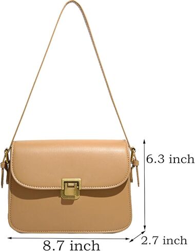 Shoulder Bag for Women Black Small Purse Retro Crossbody Purse Trendy Brown Purse Women's Shoulder Handbags Purses in Saudi Arabia