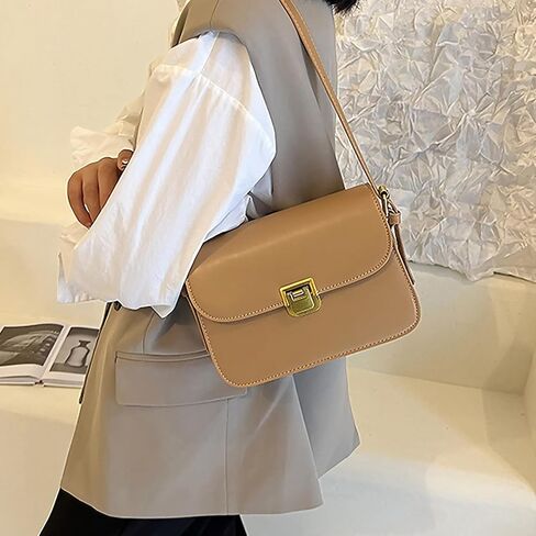 Shoulder Bag for Women Black Small Purse Retro Crossbody Purse Trendy Brown Purse Women's Shoulder Handbags Purses in Saudi Arabia