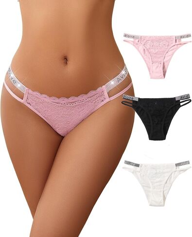 Avidlove Underwear for Women Cotton Briefs Sexy Floral Lace Hipster Panties Cheeky Underpanties in Saudi Arabia