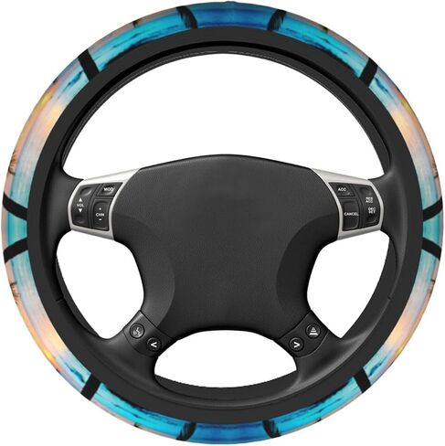 Gudetama Cute Steering Wheel Cover,Warm in Winter and Cool in Summer,15 in Universal Accessory for Diverse Car Fashion Elastic Breathable Silicone Anti-Slip Decor Cover for Men Women in Saudi Arabia