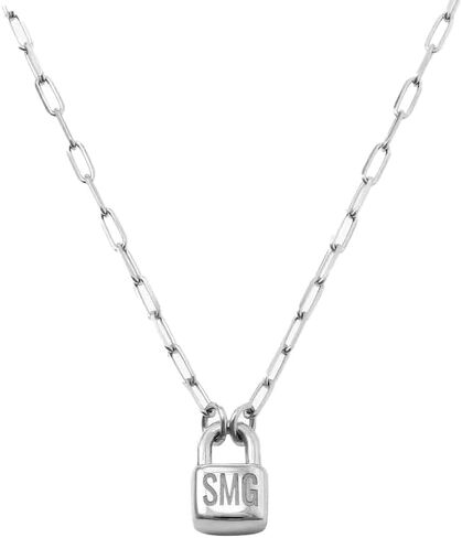 OAK & LUNA - Personalized Initial Lock Necklace with Diamond Options in Kuwait