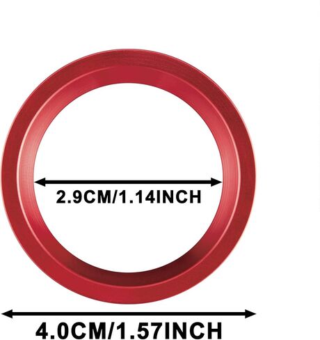 TOMALL Engine Start Stop Push Button Cover Trim Compatible with Honda CRV 2016-2022 HRV Aluminum Car Keyless Engine Ignition Button Cap Decoration Accessories Ring (Red) in Saudi Arabia