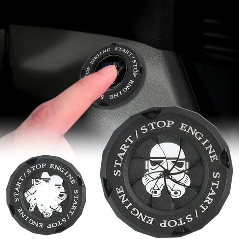 Push to Start Button Cover Rotary Push Start Button Cover,Car Accessories Engine Start Stop Button Cover, Motorcycle Ignition Key Switch Cover,Car Stickers Interior Decor Gift in Saudi Arabia
