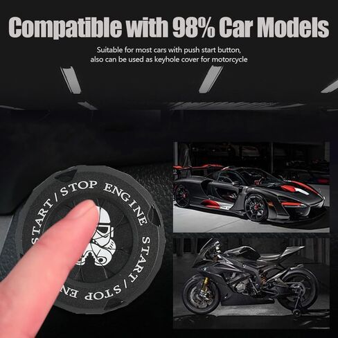 Push to Start Button Cover Rotary Push Start Button Cover,Car Accessories Engine Start Stop Button Cover, Motorcycle Ignition Key Switch Cover,Car Stickers Interior Decor Gift in Saudi Arabia