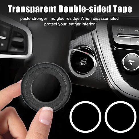 Push to Start Button Cover Rotary Push Start Button Cover,Car Accessories Engine Start Stop Button Cover, Motorcycle Ignition Key Switch Cover,Car Stickers Interior Decor Gift in Saudi Arabia