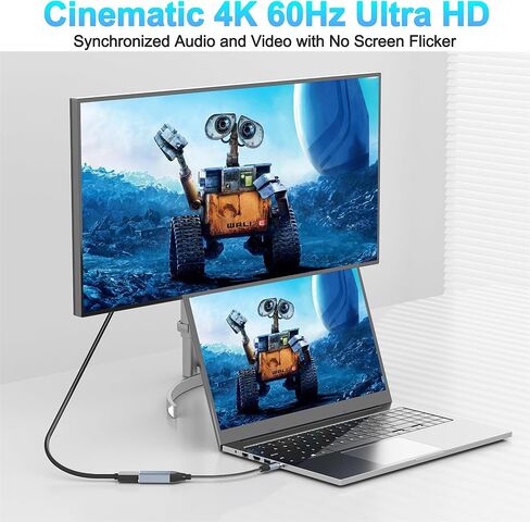 USB C to HDMI Adapter, 4K USB Type-C to HDMI Adapter [Thunderbolt 4/3Compatible] with iPhone 15/15Pro/15ProMax, MacBook Pro/Air, Dell XPS, Chromebook, Android Phones etc in Kuwait