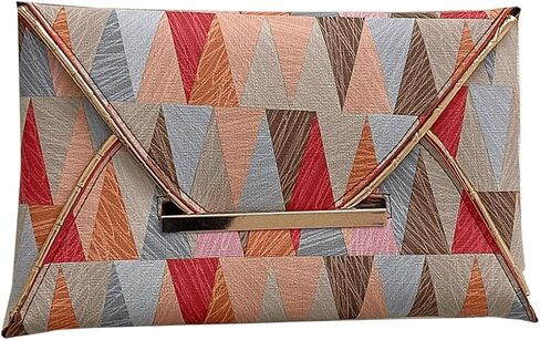 Verdusa Women's Envelope Clutch Purse Evening Bags Geo Print Flap Handbags in Saudi Arabia