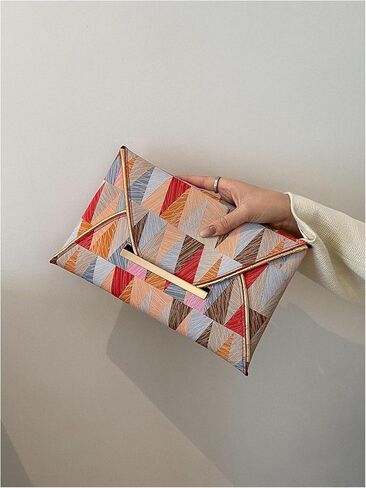 Verdusa Women's Envelope Clutch Purse Evening Bags Geo Print Flap Handbags in Saudi Arabia