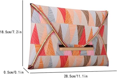 Verdusa Women's Envelope Clutch Purse Evening Bags Geo Print Flap Handbags in Saudi Arabia