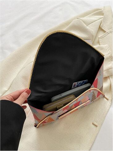 Verdusa Women's Envelope Clutch Purse Evening Bags Geo Print Flap Handbags in Saudi Arabia
