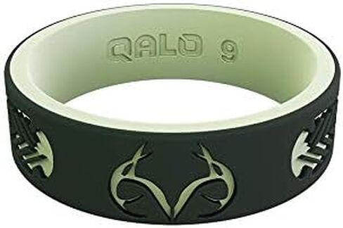 QALO Women's Rubber Silicone Ring, Strata Realtree, Comfort Fit, Silicone Wedding Ring for Women, Breathable, Durable Engagement Silicone Band, 6mm Wide 1.85mm Thick, Multicolor in Saudi Arabia