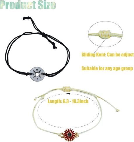 14 Pcs Surfer Wave Bracelet Ocean Wave Adjustable Waterproof Beaded Bracelets Handmade Friendship beach Anklets for Women Girls in Saudi Arabia
