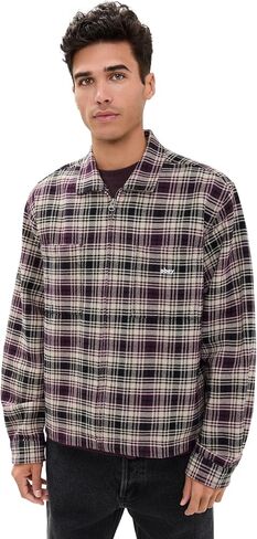OBEY Men's Alton Zip Shirt Jacket in Saudi Arabia
