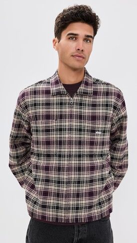 OBEY Men's Alton Zip Shirt Jacket in Saudi Arabia