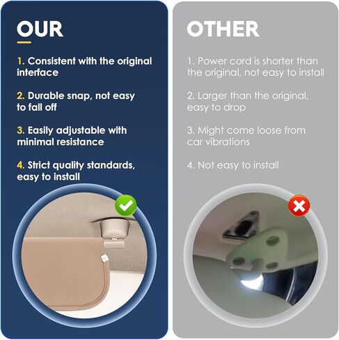 2Pcs Driver & Passenger Side Sun Visor Without Light Fit for Jeep Wrangler TJ 1997 1998 1999 2000 2001 2002, Brown in Kuwait