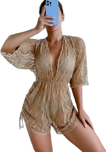 LATH.PIN Women’s 3 Piece Bikini Sets with Coverup Triangle Halter Sexy Swimsuit Sets with Sheer Mesh Bathing Suit Cover Ups in Saudi Arabia