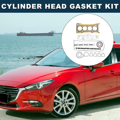 Cylinder Head Gasket Kit for Mazda Engine ZY-VE(DE5FS) Efficiency Seal No.8LA410271 Engine Engine Valve Gasket Set Black 1 Set in Saudi Arabia