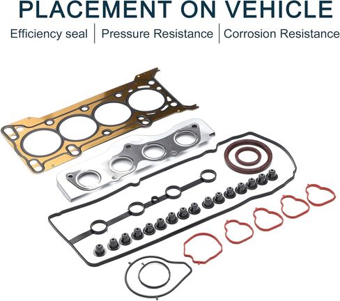 Cylinder Head Gasket Kit for Mazda Engine ZY-VE(DE5FS) Efficiency Seal No.8LA410271 Engine Engine Valve Gasket Set Black 1 Set in Saudi Arabia