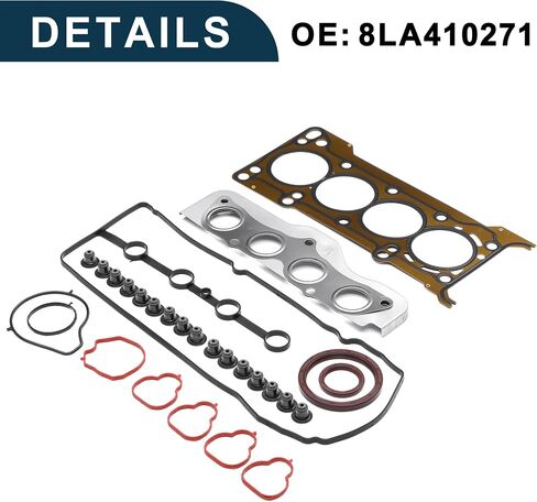 Cylinder Head Gasket Kit for Mazda Engine ZY-VE(DE5FS) Efficiency Seal No.8LA410271 Engine Engine Valve Gasket Set Black 1 Set in Saudi Arabia