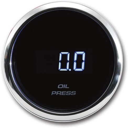 MOTOR METER RACING MGS Series 52mm 2-1/16" Digital Oil Pressure Gauge 0~150 PSI Black Dial Blue LED Display 12/24 Volt Waterproof in Kuwait