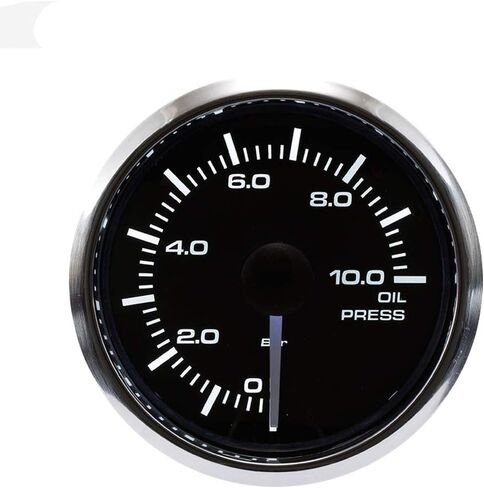 MOTOR METER RACING MGS Series 52mm 2-1/16" Digital Oil Pressure Gauge 0~150 PSI Black Dial Blue LED Display 12/24 Volt Waterproof in Kuwait