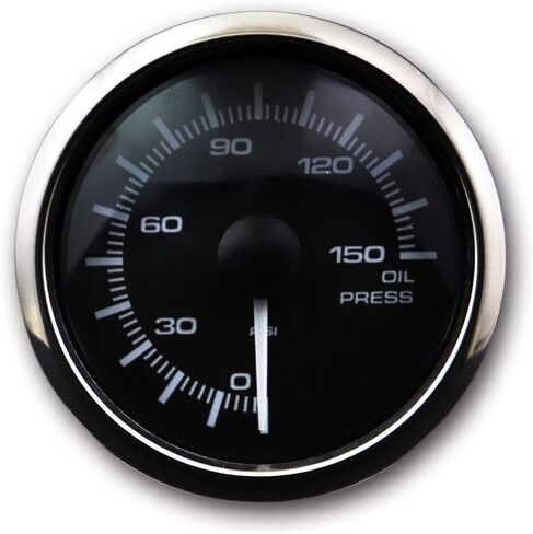 MOTOR METER RACING MGS Series 52mm 2-1/16" Digital Oil Pressure Gauge 0~150 PSI Black Dial Blue LED Display 12/24 Volt Waterproof in Kuwait