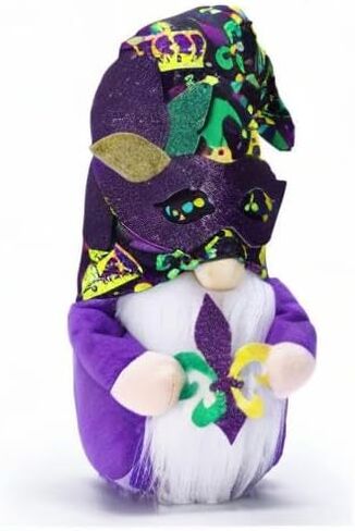 Upltowtme Mardi Gras Gnome Spring Plush Collective Figurines Swedish Tomte Nordic Elf Dwarf for Farmhouse Home Decor Ideas in Kuwait