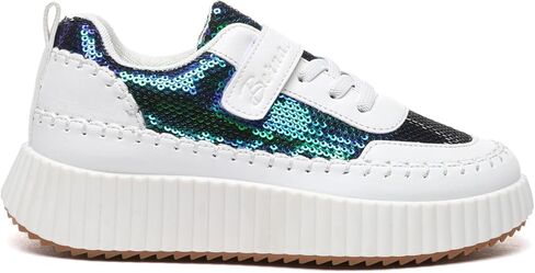 Bernal Girls Boys Sparkle Fashion Sequins Sneakers Kids Non Slip Hook and Loop Walking Shoes for Toddler/Little Kid/Big Kid in Kuwait