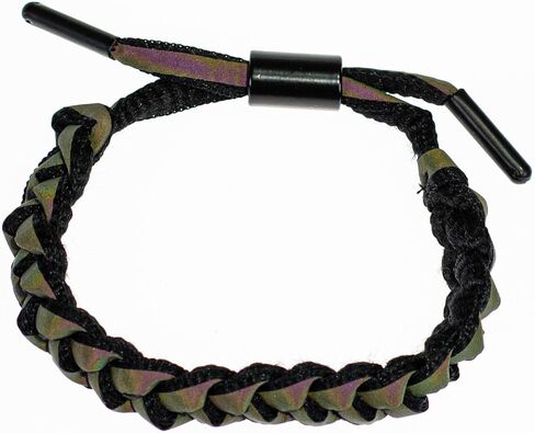 BlueRica Woven Rope Adjustable Reflective Braided Shoelace with Iridescent Colors Bracelet in Saudi Arabia