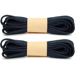 Flat Shoelaces 5/16 inch (8mm) for Sneakers in 29 Colors and More than Ten Different Lengths, 2 Pairs