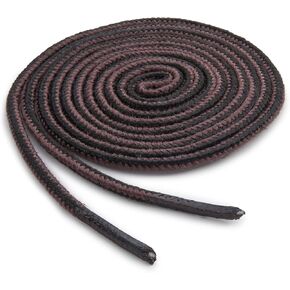 Thin Round Athletic Nylon Shoelaces - Fused Tips - Work Boot Laces 2 Pair Pack - Made in the USA