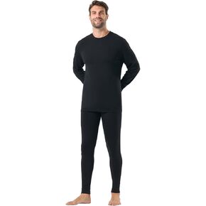 Merino Protect 100% Merino Wool Base Layer Mens Set Thermals Odor Resistance Underwear For Cold Weather