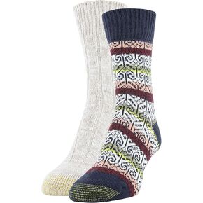 Gold Toe Women's Designer Collection Crew Socks, 3 Pairs