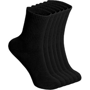 Womens Crew Socks, Athletic Gym LightWeight Socks Thin Cotton Casual Calf Socks