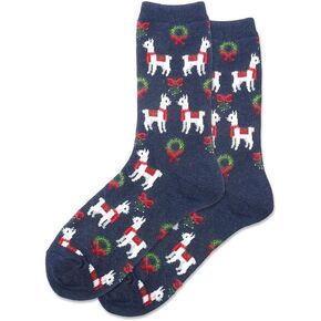 Hotsox Holiday Llama Socks 1 Pair